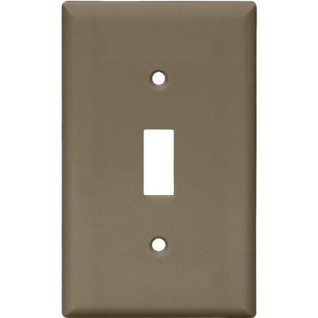 EATON WIRING DEVICES Wallplate, 412 in L, 234 in W, 1 Gang, Nylon, Brown, HighGloss 5134B-BOX